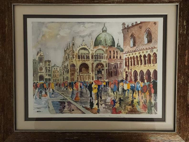Romans Venice,watercolor,framed 8 x 11